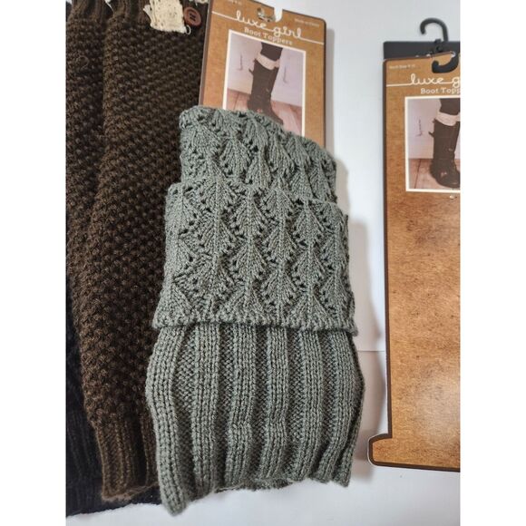 Boot Toppers – Pack of 3 | Knit Cuff Socks Size 9–11 - Picture 4 of 4